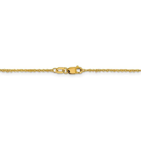 1mm 14k Yellow Gold Diamond Cut Fancy Singapore Chain Necklace 24 Inch - Picture 3 of 7